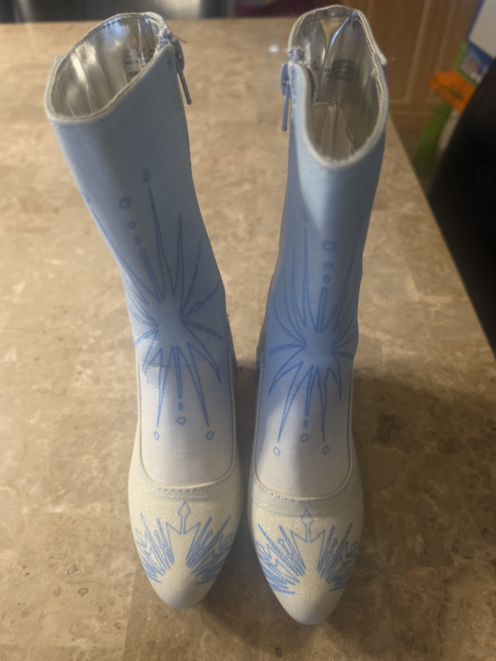 Disney Light Blue Frozen Elsa Boots Costume Shoes